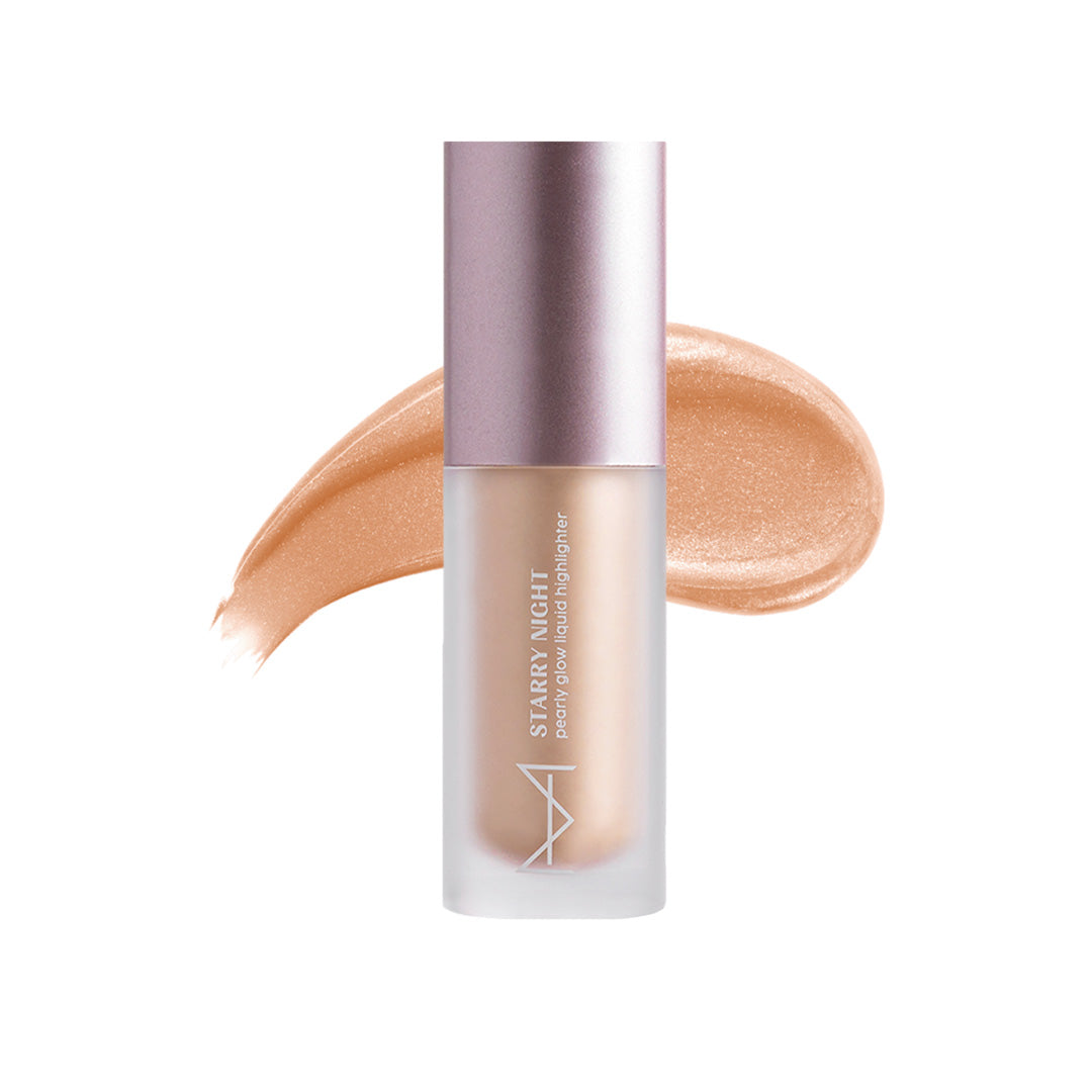 Starry Night Pearly-Glow Liquid Highlighter: For Medium Skin Tone (Nebula)