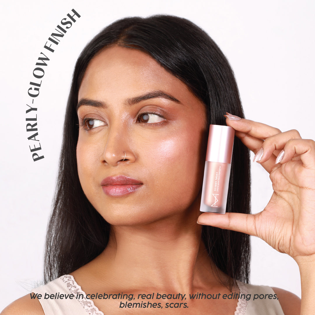 Starry Night Pearly-Glow Liquid Highlighter: Medium-To-Deep Skin Tone (Starburst)