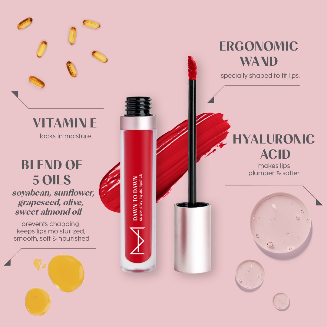 Dawn To Dawn Super Stay Liquid Matte Lipstick - Red Lava - House Of Makeup
