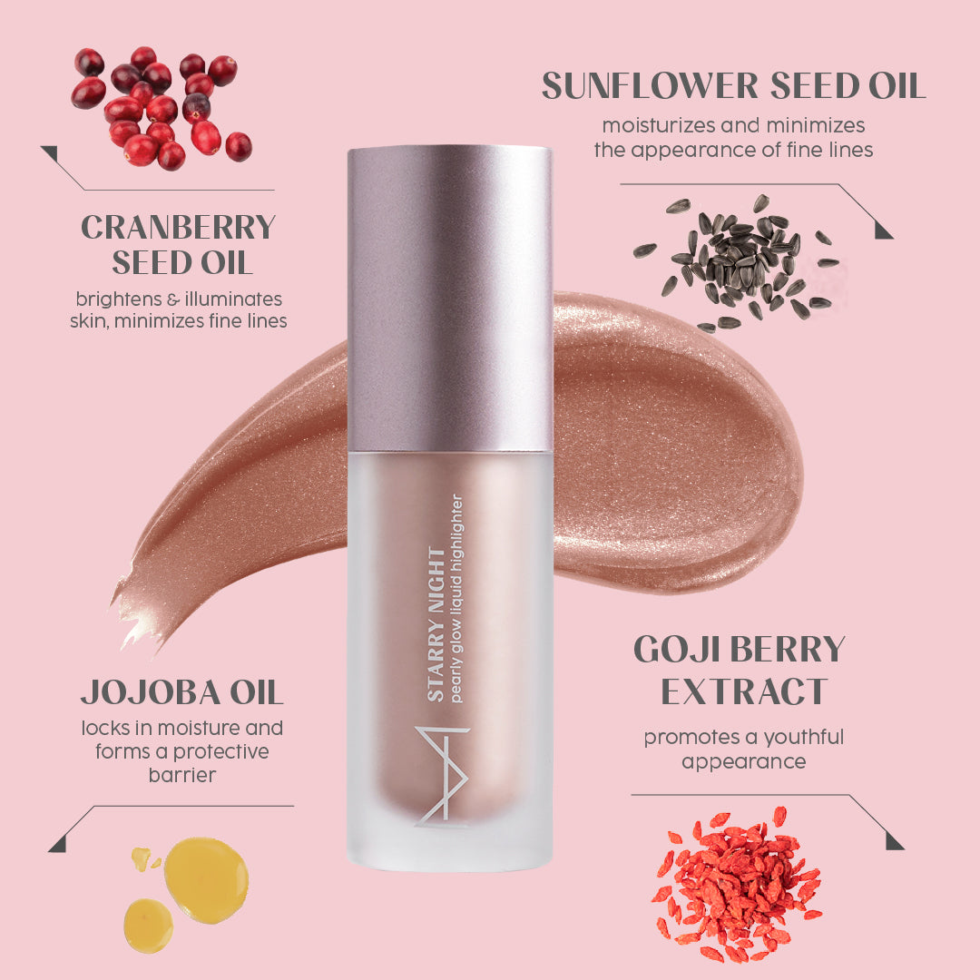 Starry Night Pearly-Glow Liquid Highlighter: Medium-To-Deep Skin Tone (Starburst)