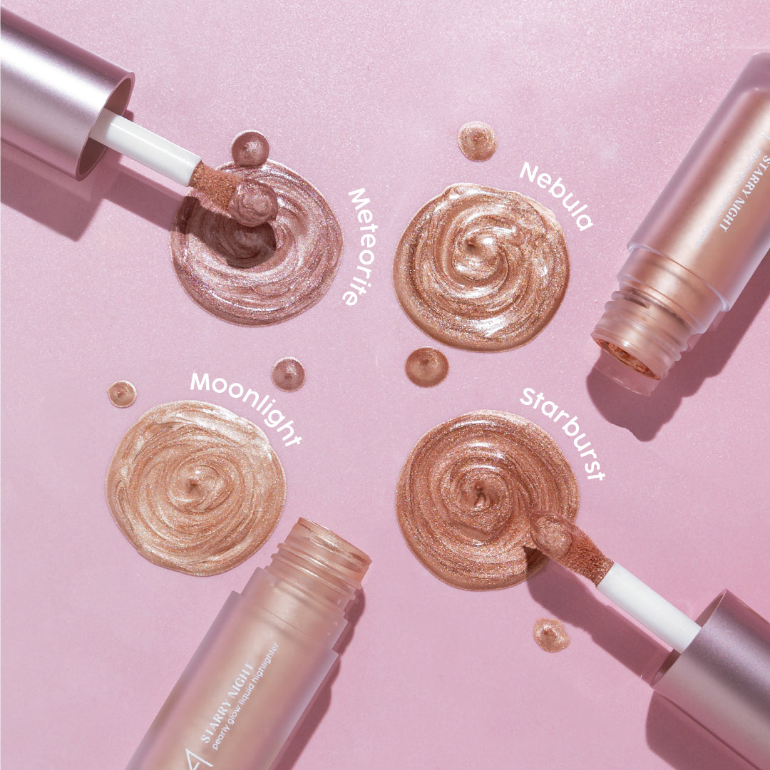 Starry Night Pearly-Glow Liquid Highlighter: Fair-To-Light Skin Tone (Meteorite)