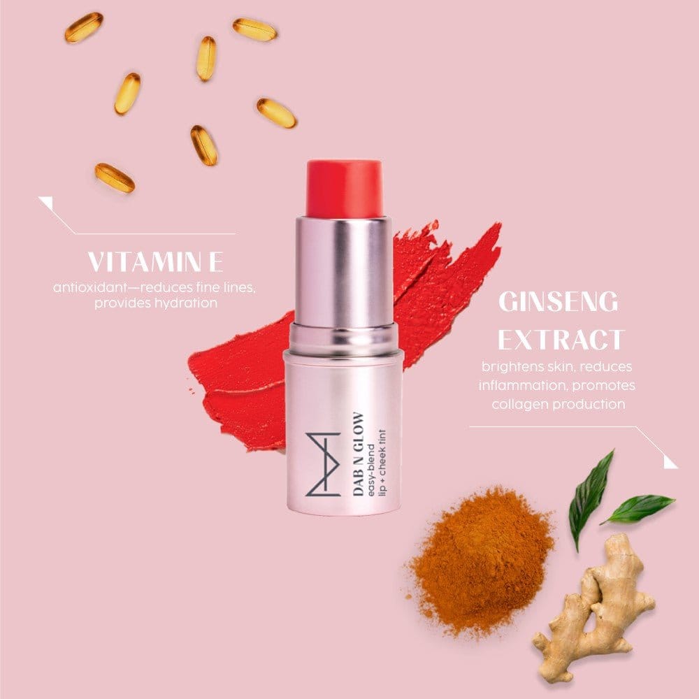 Dab N Glow Easy - Blend Lip + Cheek Tint - Fiery Red - House Of Makeup