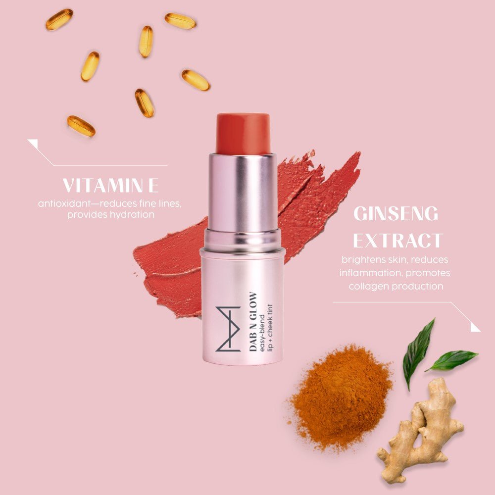 Dab N Glow Easy - Blend Lip + Cheek Tint - Peach Cobbler - House Of Makeup
