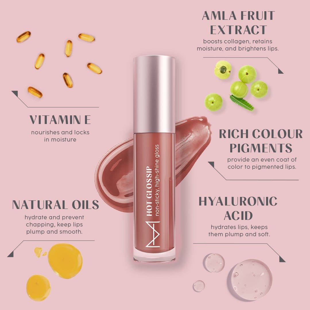 Hot Glossip Non - Sticky, High - Shine Gloss – Whats The Tea - House Of Makeup