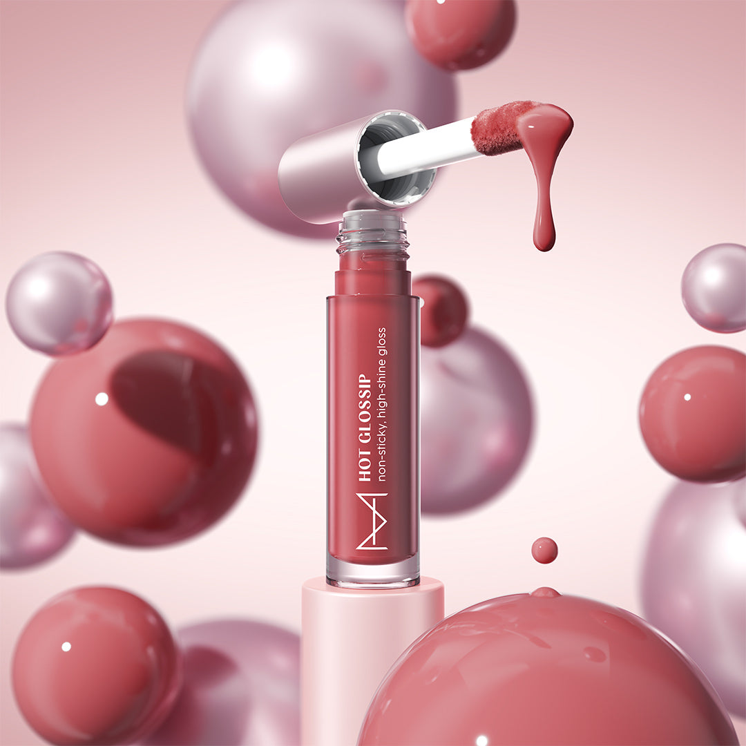 House Of Makeup Hot Glossip Non-Sticky, High-Shine Gloss – Berry Discreet