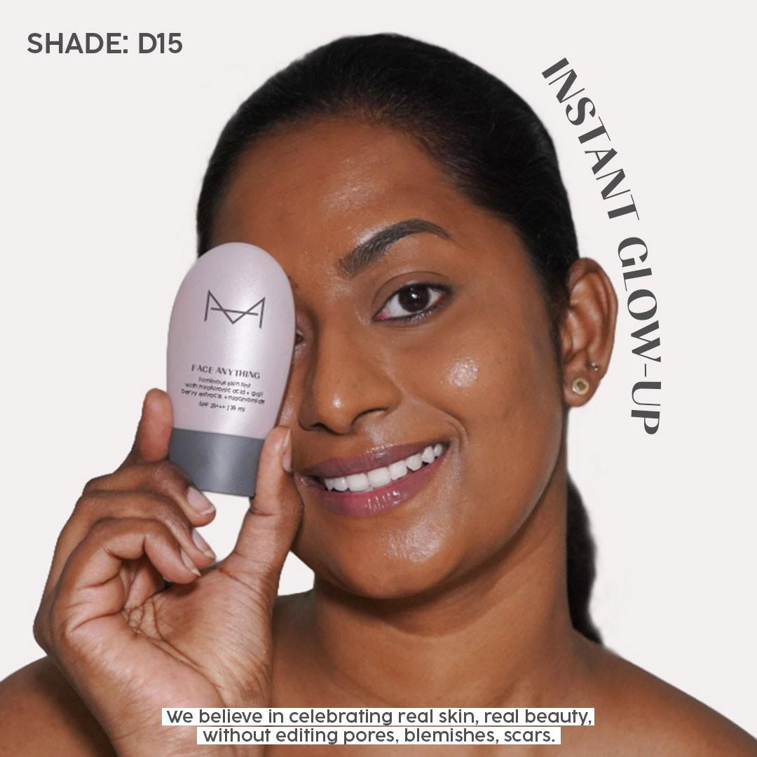 Face Anything Luminous Skin Tint For Glass Skin: Deep Skin Tone (D-15)