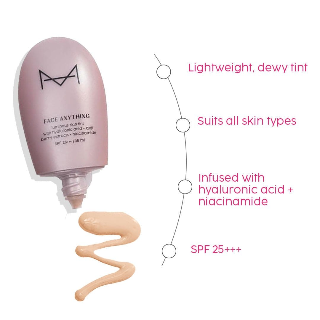 Texture swatch of Face Anything Luminous Skin Tint by House Of Makeup