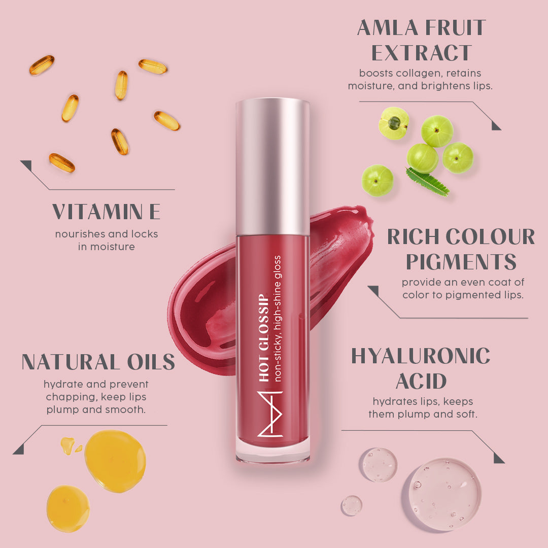 House Of Makeup Hot Glossip Non-Sticky, High-Shine Gloss – Juicy Secrets