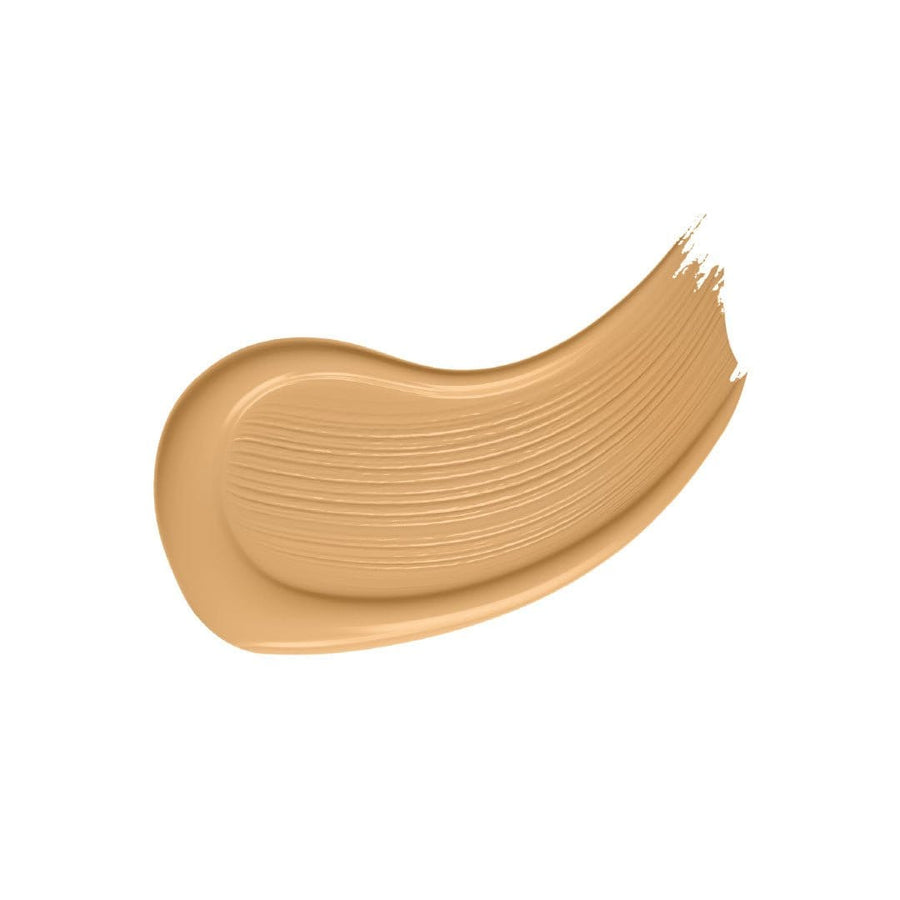 Skin tint swatches blended on skin