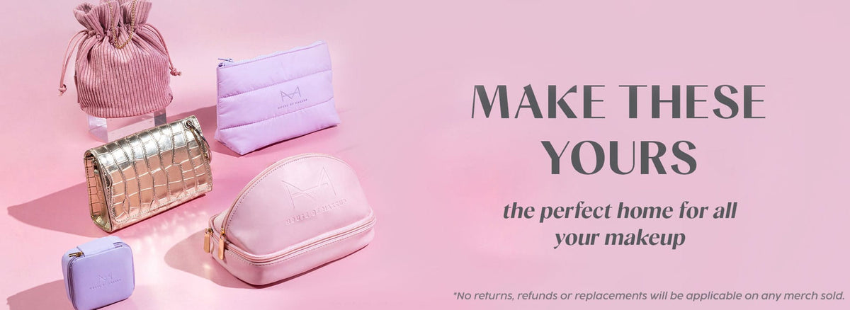 House Of Makeup merch range including makeup pouches
