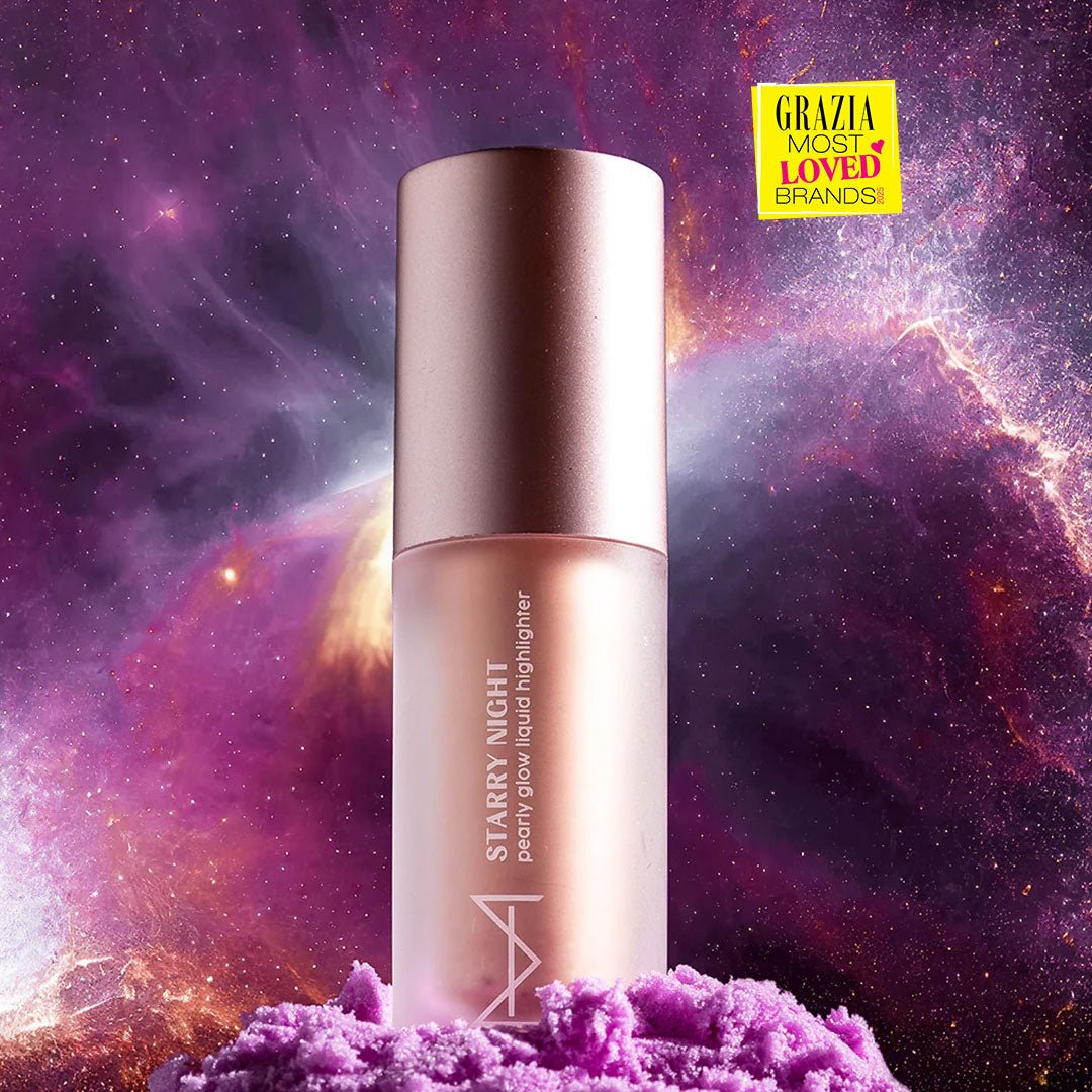 Starry Night Pearly - Glow Liquid Highlighter: For Medium Skin Tone (Nebula) - House Of Makeup