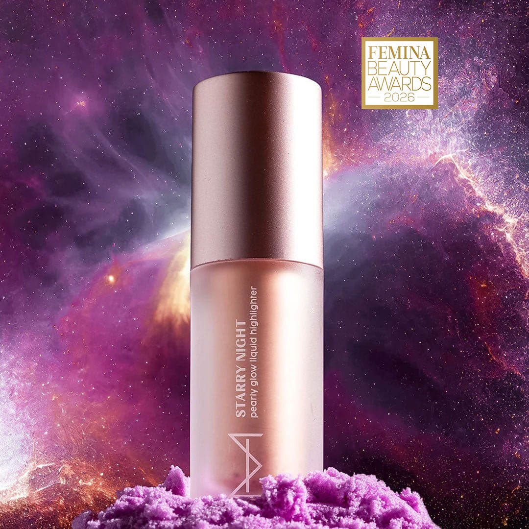 Starry Night Pearly - Glow Liquid Highlighter: For Medium Skin Tone (Nebula) - House Of Makeup