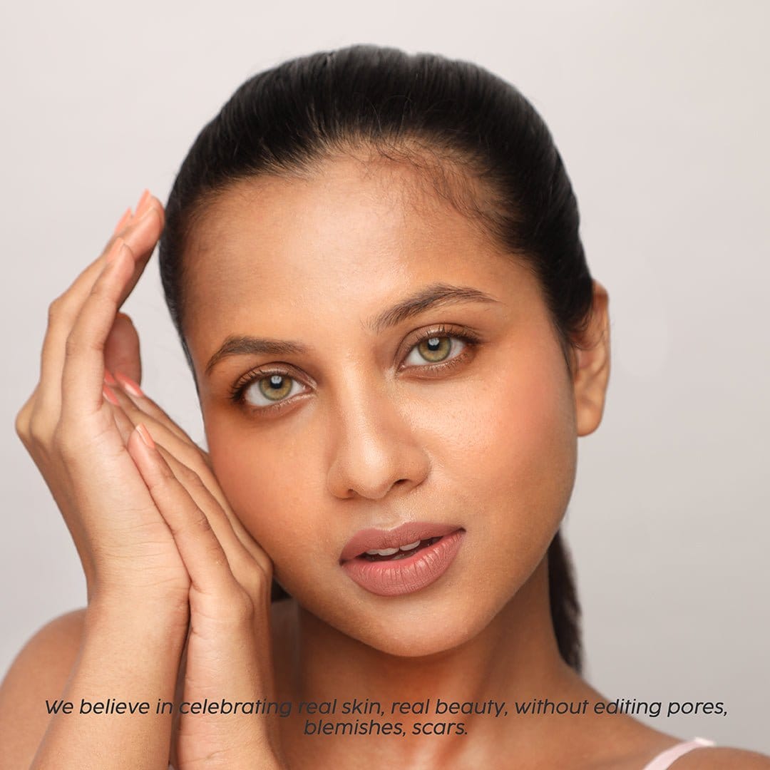 Finished simple Rakhi makeup look with soft glowy skin for morning pooja