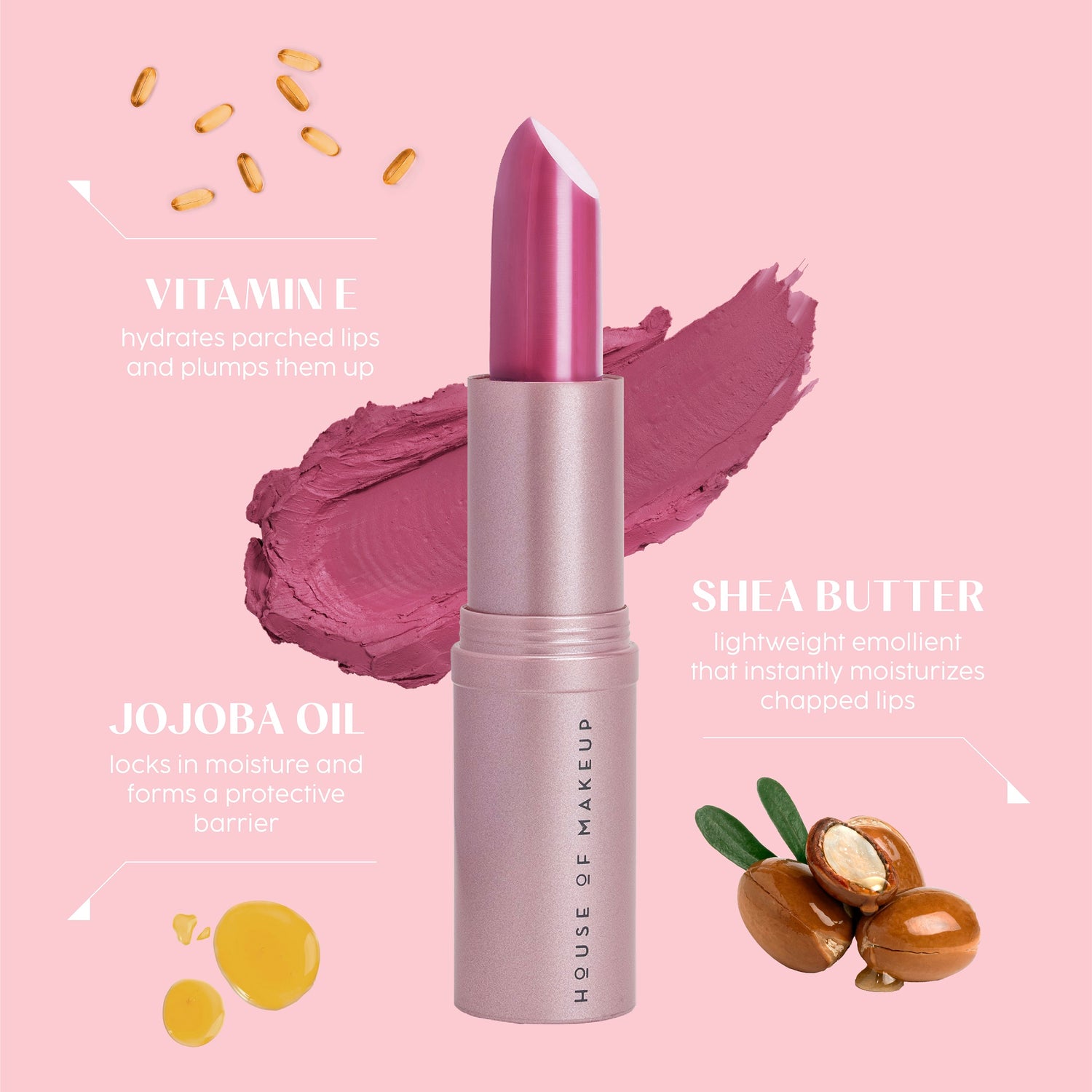 Swipe Light  Super Lightweight Bullet Lipstick - Frosted Pink