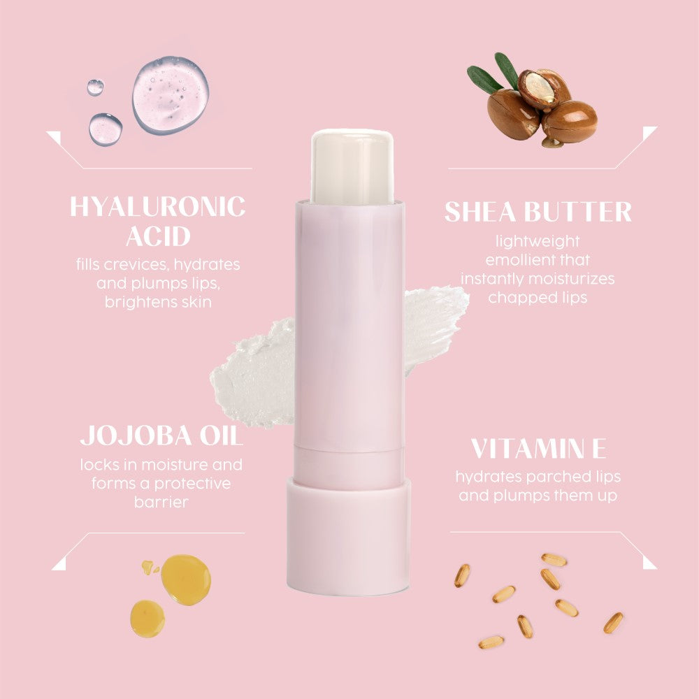 Natural Ingredients of Jam Packed Hydrating Lip balm in Bare Butter shade